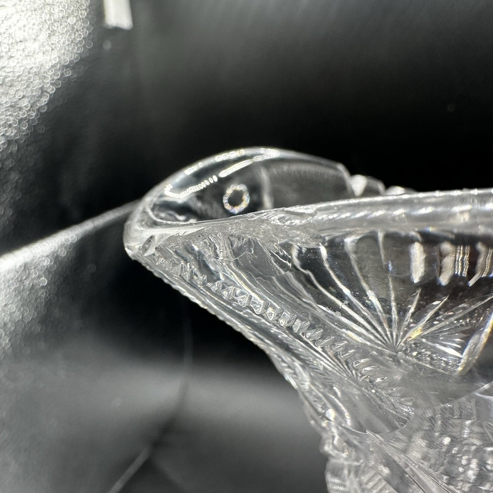 Antique American Brilliant Period Hand Cut Lead Crystal Pitcher Heavy 9.75" Tall - Picture 9 of 16